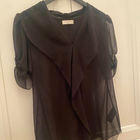 ARITZIA, BABATON BLACK BLOUSE - Picture 1 of 3